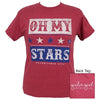 Girlie Girl Originals Oh My Stars USA T-Shirt