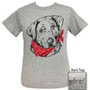 Girlie Girl Originals Preppy Bandana Lab Dog Grey T-Shirt
