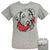 Girlie Girl Originals Preppy Bandana Lab Dog Grey T-Shirt