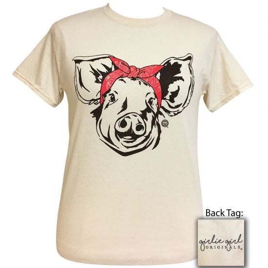 Girlie Girl Originals Preppy Bandana Pig T-Shirt