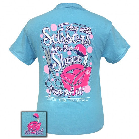 Girlie Girl Originals Preppy Play With Scissors T-Shirt - SimplyCuteTees