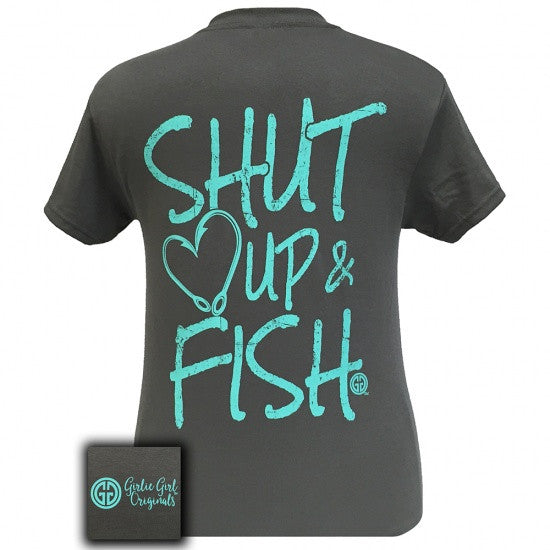 Girlie Girl Originals Preppy Shut Up & Fish T-Shirt - SimplyCuteTees