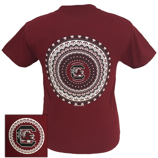 South Carolina Gamecocks Preppy Mandala T-Shirt - SimplyCuteTees