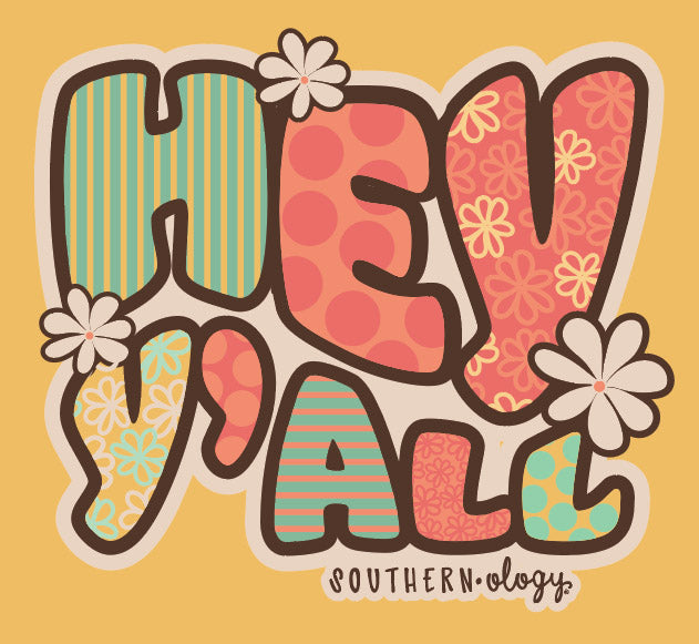 Southernology Groovy Hey Y'all Comfort Colors T-Shirt