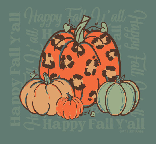 Southernology Happy Fall Leopard Pumpkins Comfort Colors T-Shirt
