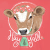 Southernology Hay Y’all Cow Comfort Colors Long Sleeve T-Shirt