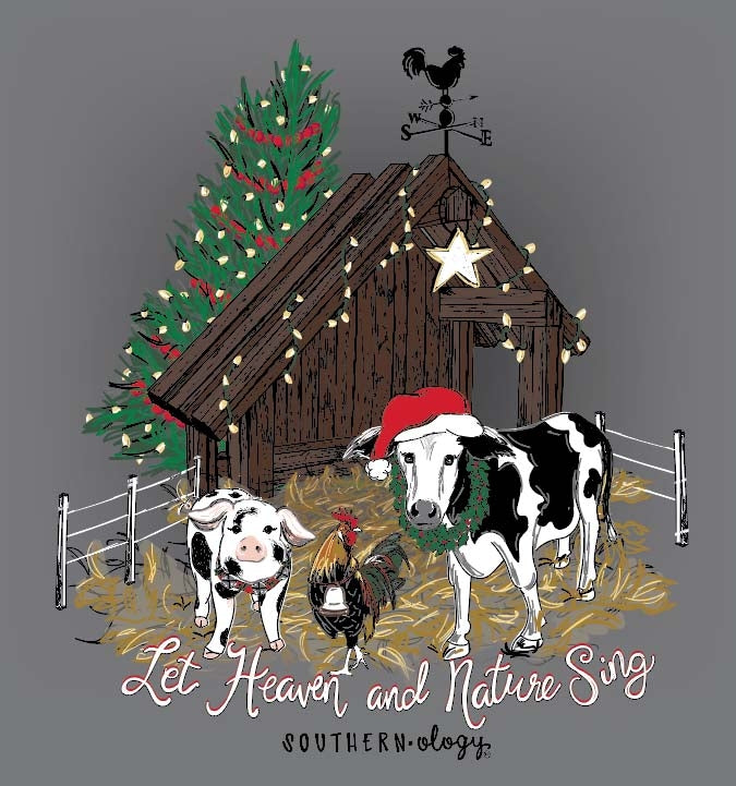 Southernology Heaven and Nature Sing Holiday Comfort Colors Long Sleeve T-Shirt