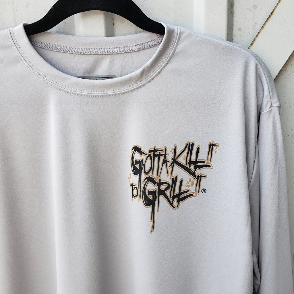 Gotta Kill It To Grill It Hunting Stamp Unisex Long Sleeve Performance T-Shirt