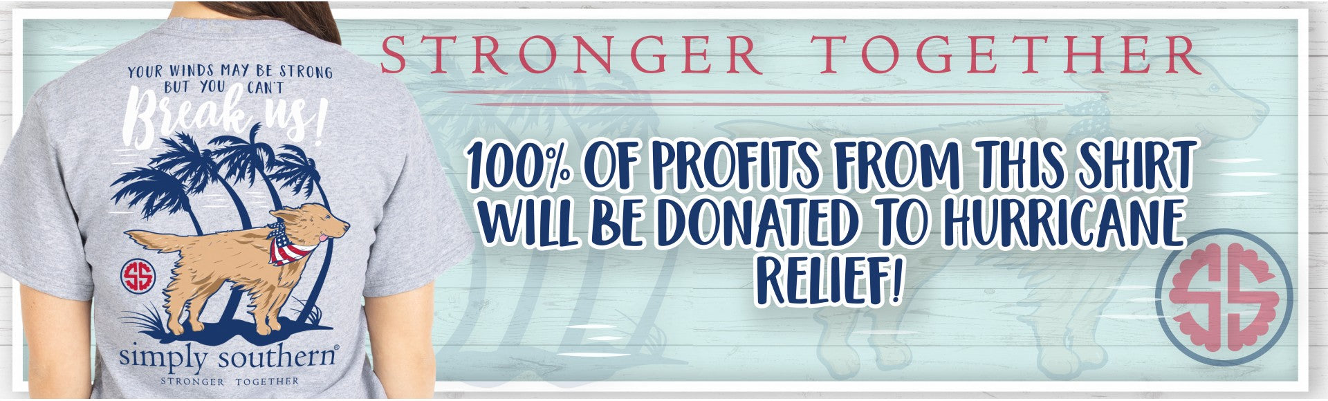 SALE Simply Southern Preppy Hurricane Winds Can&#39;t Break Us T-Shirt