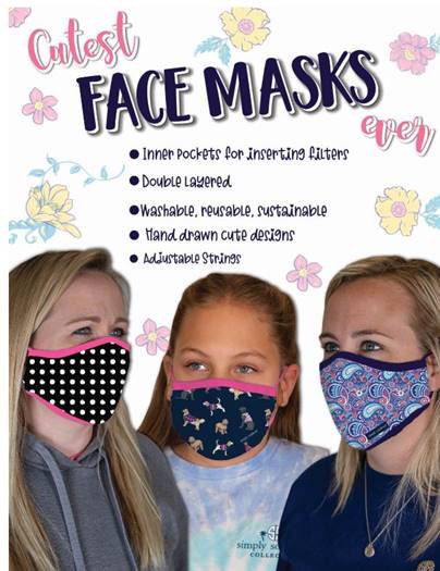Simply Southern Preppy Keys Protective Mask