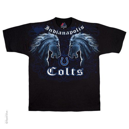 Liquid Blue Indianapolis Colts Face Off NFL Football Unisex T-Shirt