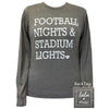 Girlie Girl Originals Lulu Mac Preppy Football Nights Stadium Lights T-Shirt