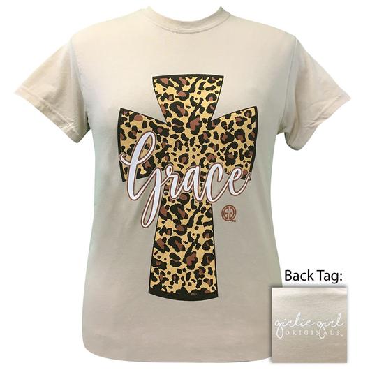 Girlie Girl Originals Preppy Leopard Cross Grace T-Shirt