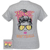 Girlie Girl Originals Preppy Messy Bun Softball Girl T-Shirt