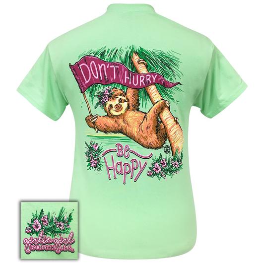Girlie Girl Originals Preppy Don’t Hurry Sloth T-Shirt