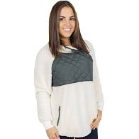 Simply Southern Pullover Quilted Preppy Sherpa Cream Long Sleeve Sweatshirt Jacket Sweater