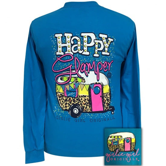 Girlie Girl Originals Preppy Happy Glamper Long Sleeve T-Shirt