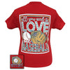 Girlie Girl Originals Preppy Love And Baseball T-Shirt - SimplyCuteTees