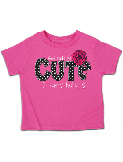 Cherished Girl God Made Me Cute Flower Christian Toddler Youth Bright T Shirt - SimplyCuteTees