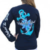 Southern Attitude Preppy Refuse To Sink Anchor Long Sleeve T-Shirt