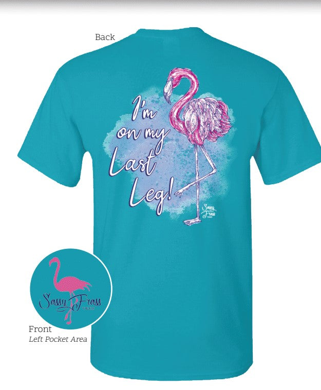 Sassy Frass I&#39;m on my Last Leg Flamingo T-Shirt