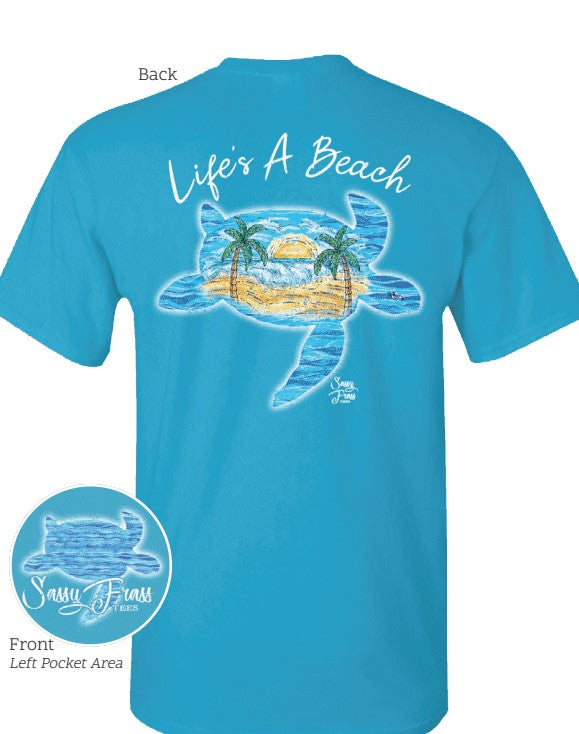 Sassy Frass Life&#39;s a Beach Turtle T-Shirt