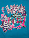 Southern Chics Funny Lil Girl Miss Bossy Toddler Youth Bright T Shirt