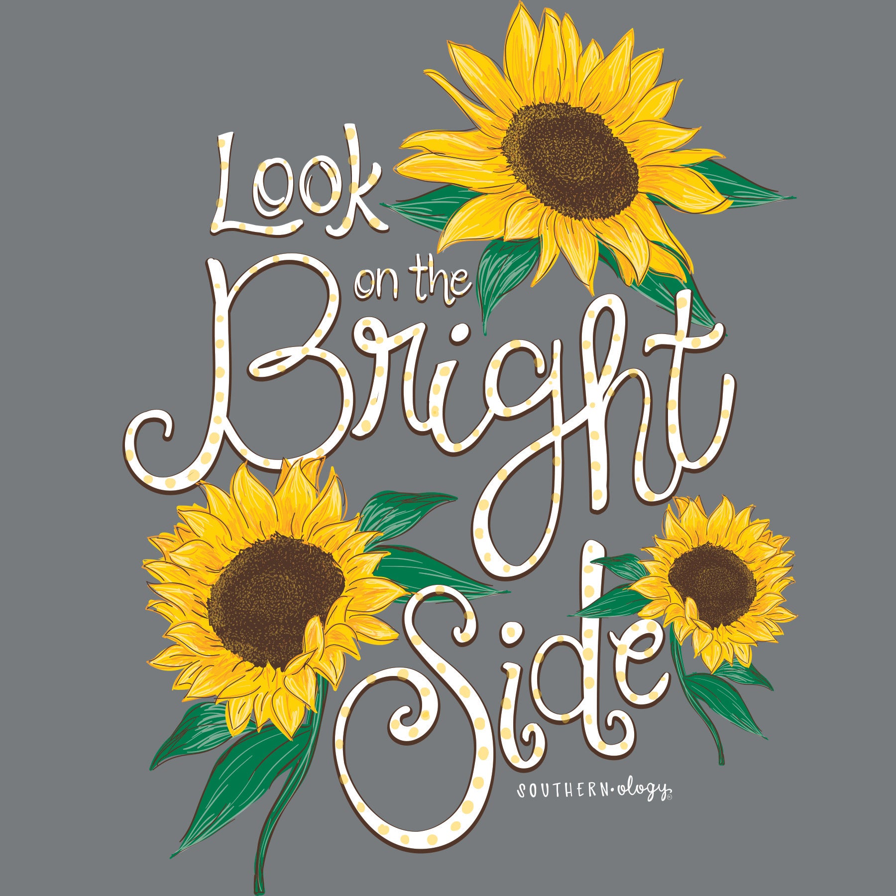 Southernology Bright Side Sunflower Grey Comfort Colors T-Shirt