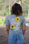 Southernology Bright Side Sunflower Grey Comfort Colors T-Shirt