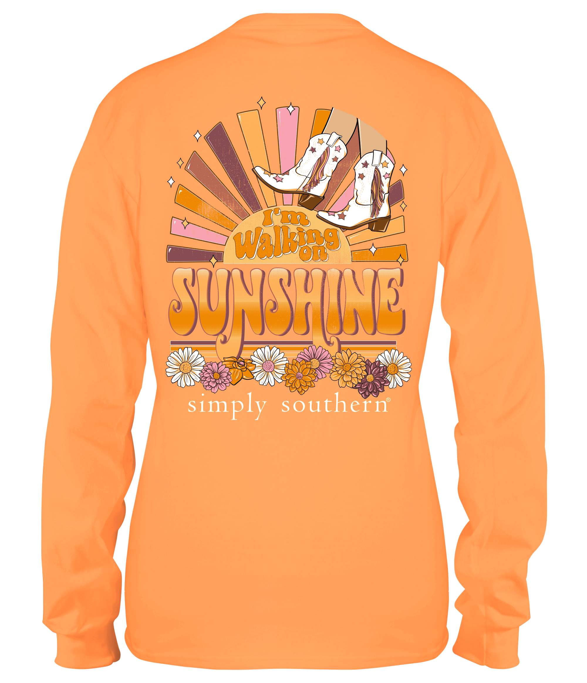 SALE Simply Southern Sunshine Boots Long Sleeve T-Shirt
