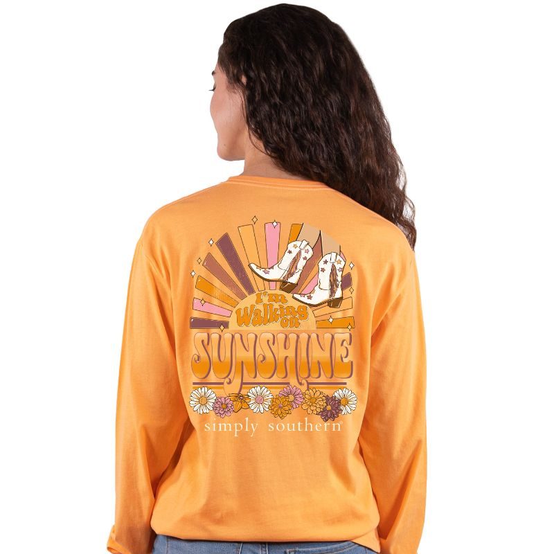 SALE Simply Southern Sunshine Boots Long Sleeve T-Shirt