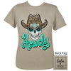Girlie Girl Lulu Mac Skull Howdy Canvas T-Shirt