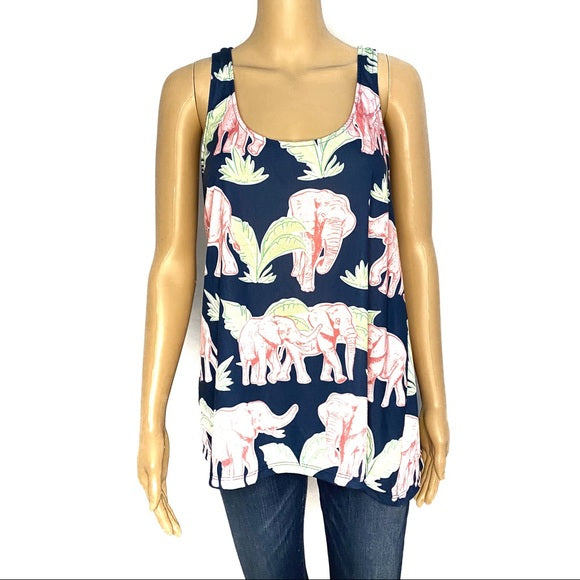 Simply Southern Preppy Elephant Safari Racerback Tank Top