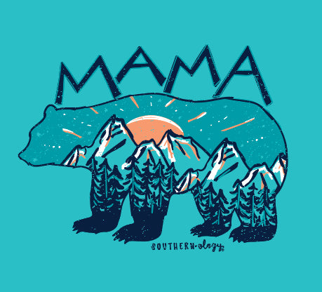 Southernology Statement Collection Mama Bear Mountain Canvas T-Shirt