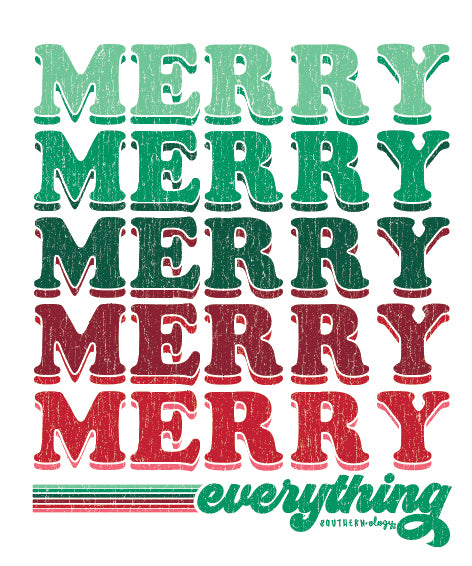 SALE Southernology Statement Merry Everything Holiday Canvas T-Shirt
