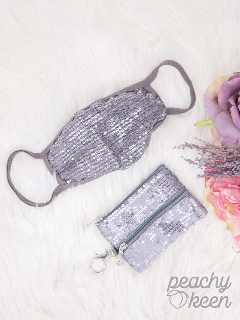Southern Grace City Lights at Night Silver Sequin Mini Versi Bag