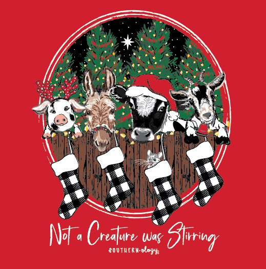 Southernology Creature was Stirring Holiday Comfort Colors Long Sleeve T-Shirt