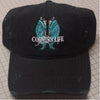 Country Life Outfitters Wings Guns Vintage Distressed Black Ballcap Hat