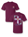 Sassy Frass Seek Peace &amp; Pursue It Cross Christian Bright Girlie T Shirt
