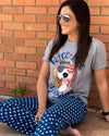 Southernology Statement Peace Love &amp; Freedom USA Canvas T-Shirt