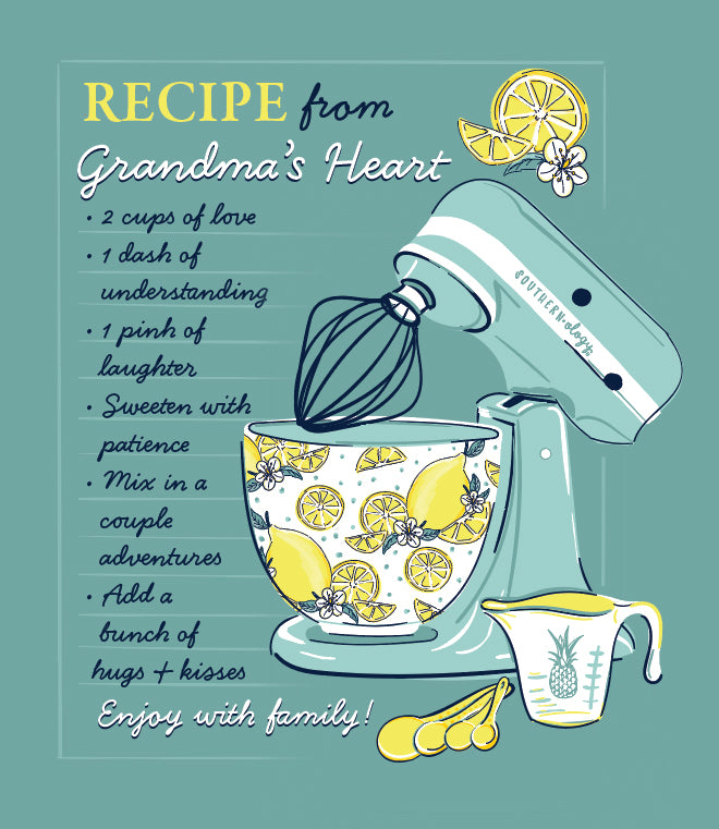 Southernology Recipe from Grandma&#39;s Heart Comfort Colors T-Shirt