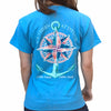 Southern Attitude Preppy Sea Compass Anchor T-Shirt