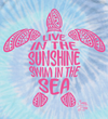 SALE Sassy Frass Live in the Sunshine Swim in the Sea Turtle Tie Dye Bright Girlie T Shirt