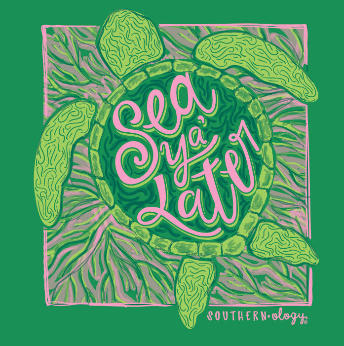 Southernology Sea Ya Later Turtle Comfort Colors T-Shirt
