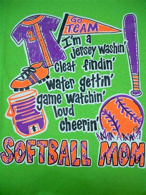 SALE Southern Chics Funny Softball Mom 3 Sweet Girlie Bright T Shirt