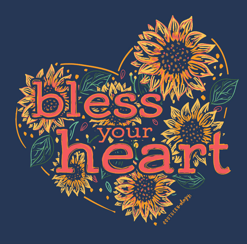 Southernology Bless Your Heart Sunflower Comfort Colors T-Shirt