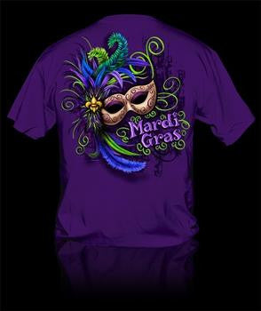 Sweet Thing Funny Mardi Gras Mask Beads Girlie Bright T-Shirt - SimplyCuteTees