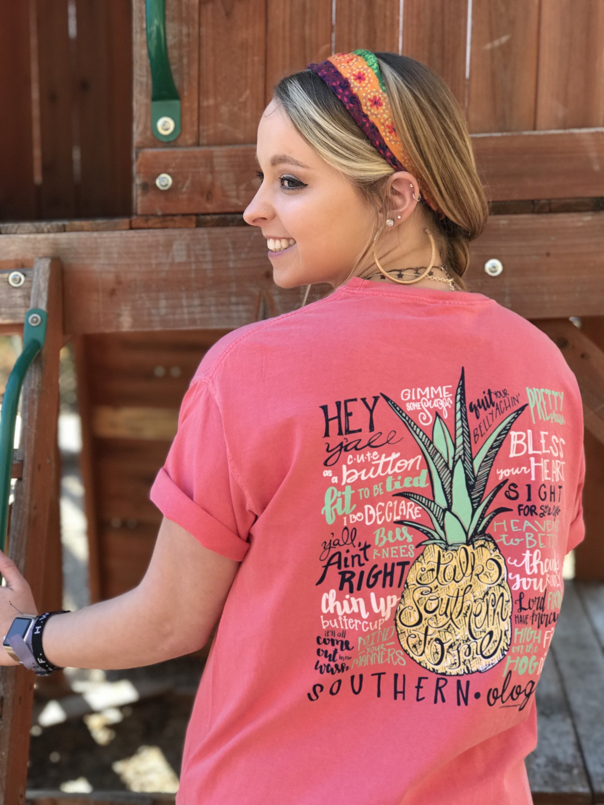 Southernology Talk Southern to Me Pineapple Comfort Colors T-Shirt
