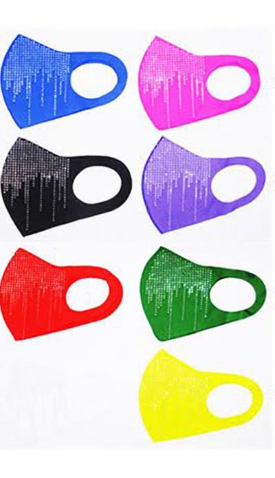 Stone Embellished Fashion Protective Mask
