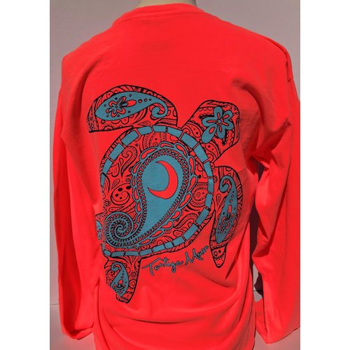 Southern Attitude Tortuga Moon New Moon Comfort Colors Long Sleeve T-Shirt - SimplyCuteTees